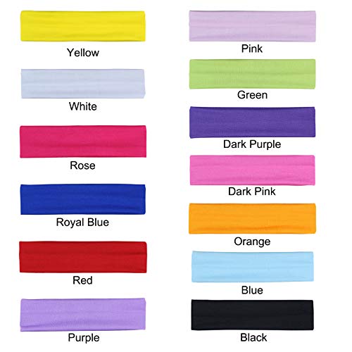 pedkit Faixa de cabelo masculina e feminina de cor sólida faixa larga elástica ioga esportes acessór