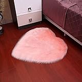 Rückw?rtsnachl?sse Hogreat Teppiche Teppich Traum rosa herzf?rmige Plüsch Rundheit rutschfeste Matte, Bodenmatte, Innendekoration, Wohnzimmer Couchtisch und Schlafzimmer Sofa Fu?Matte (Gr??e:90cm) (Size : 90cm)