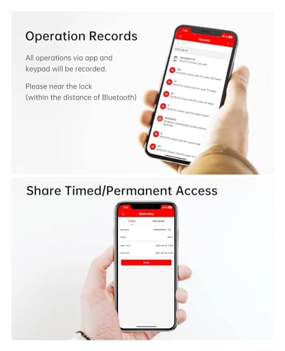 Serrure connectée à empreinte digitale et code numérique pour porte - 7
