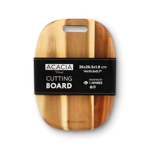 Tabla de cortar Daniks Acacia de madera 14x10 pulgadas miniatura 1
