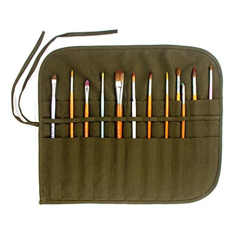 Toile Sac de Pinceaux Cases, 22 Taille Pinceaux Rouleau de Toile Cases,Plumier Pour le Croquis et le Dessin de Couleur, Sac à Pinceau, Toile Sac De Pinceaux Cases Cover