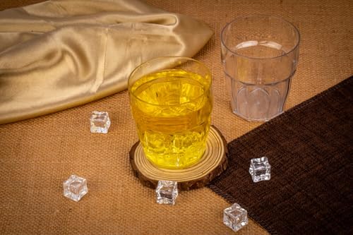 Image of Round Polycarbonate Unbreakable Drinking Glass Set of 6 (300 ml, Transparent) - Plastic Tumblers for Water, Juice, Beer & Cold Drinks | Reusable Glass for Home, Kitchen, Restaurant (ICED-Clear)