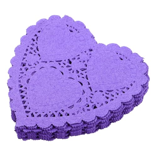 OFFSCH Elegant Lace Doilies Paper 100pcs Oil Absorbing Baking Paper Sheets Cake Presentation for Kitchen Use