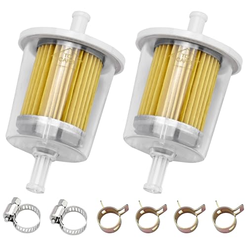 Strongthium 5/16 Inline Fuel Filter Clear Fits for Riding Lawn Mower Tractor Generator Go Kart Mini Dirt Bike Motorcycle Car