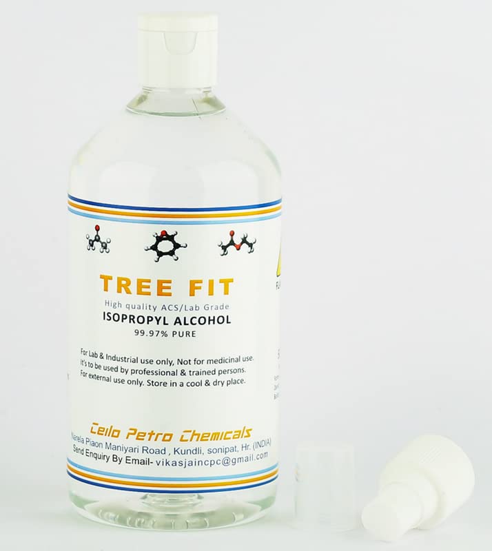 Image of IPA Iso Propyl Alcohol 99.9% Pure | Multipurpose Cleaning & Industrial Solvent | Fast Evaporating High Purity Liquid | Electronics, Resin, Ink, Paint & Laboratory Use - Pack of 6 x 500 ML