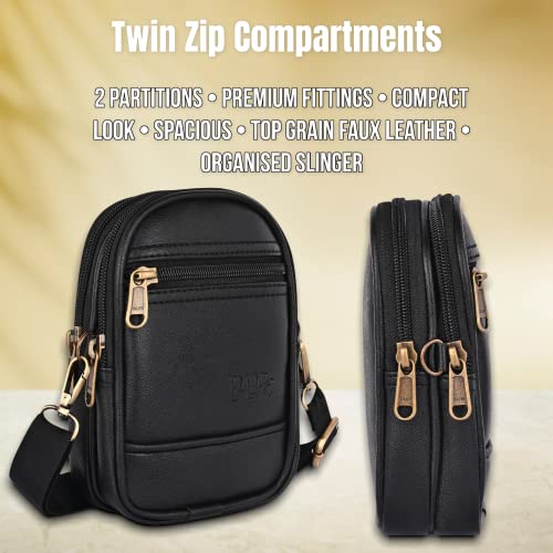 Pramadda-Pure-Luxury-Stylish-TWIN-Leather-Sling-Bag-For-Men-Women-Travel-Side-Crossbody-Chest-Mobile-Bag-Casual-Sports-Walking-Bags-Birthday-Gift-Item