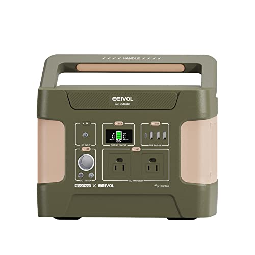 EEIVOL ポータブル電源 リン酸鉄 515Wh/160938mAh AC出力600W...