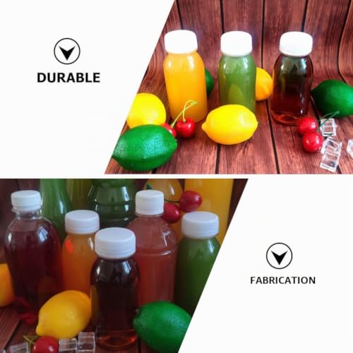 Scicalife Vide Bouteilles De Jus En Plastique avec Bouchon 200ML Large Bouche Clair Yogourt Pots Boire Du Bouteilles Confitures Gelée Récipient pour Le Miel De Mariage (12 Pièces) – vue 5