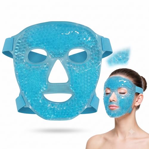 Image of Gel Bead Cold Face Mask, Ice Pack for Reducing Puffiness, Dark Circles, Hot and Cold Compress, Skin Care Spa, Multicolour Pack Of 1