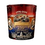 Vasos De Whisky Para Hombres - Copa De Licor Patriótica Histórica - Vasos Retro Para Hombres Mujeres Familia | Uso De La Cocina Deł Bar Deł Hogar Deļ Cóctel Bourbon | Regalo De Cristalería Vintage D