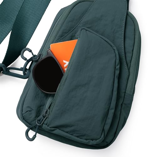 Image of ODODOS Sling Bag with Adjustable Straps Crossbody Chest Bag Lightweight Backpack for Casual Traveling Hiking