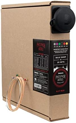 D'Addario Guitar Strings - Phosphor Bronze Acoustic Guitar Strings - EJ15 - Superb, Long Lasting Tone, Comfortable Playability - For 6 String Guitars - 10-47 Extra Light