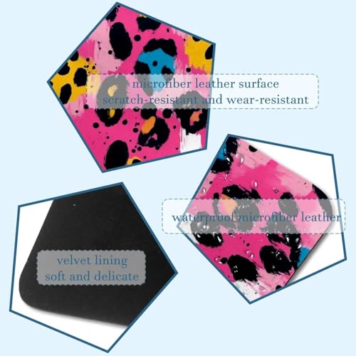 Funda para ordenador portátil de 35 x 25,9 cm leopardo rosa para portátil fino 3