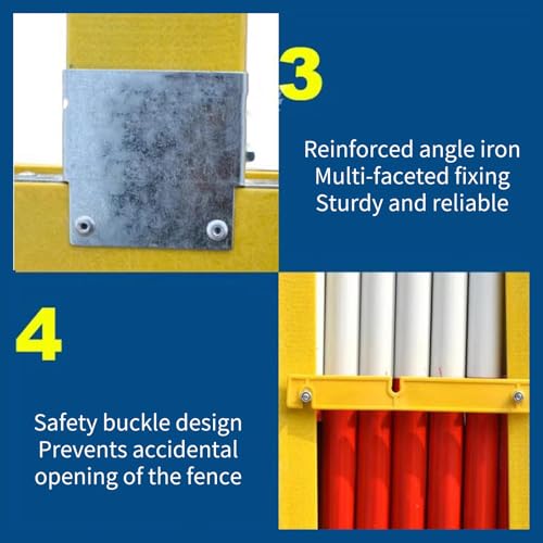 Barrière de sécurité réglable et clôture extensible robuste de chantier - 6