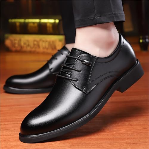 Men's Arrival Extra Large Size Genuine Leather British Style Business Dress Shoes Lace Up Elevator Spring Autumn4