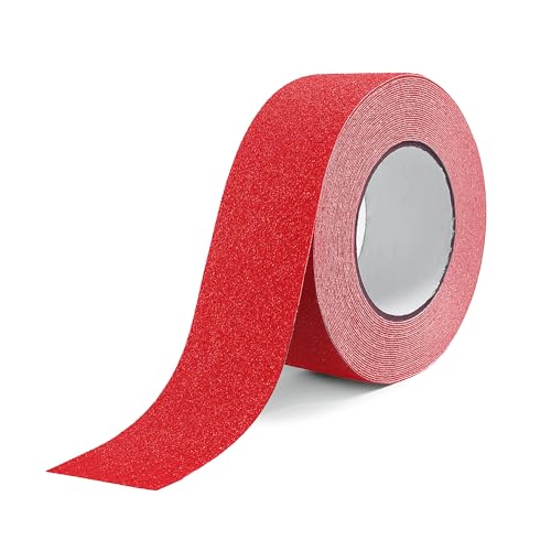 Image of Reniteco Anti-Slip Tape -2 inch x 33Ft Red Heavy Duty Grip Tape - High Adhesion & Waterproof, No Residue Removal for Outdoor Stairs, Tile, Shower, Bathtub - Extra Grip Safety Tape