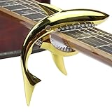 Capo Electric Guitar - Subbanada de tiburones únicos, accesorio liviano | Metal duradera y guitarras acústicas diseñadas de diapasón rápido Cambios de tablero de presión suave Aplicación de presión su