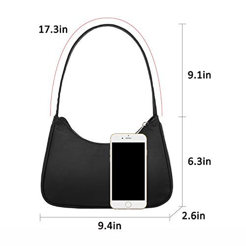 Loiral Small Purse For Women, Cute Hobo Tote Handbag Mini Clutch, Nylon Shoulder Bags With Zipper Closure thumb #6
