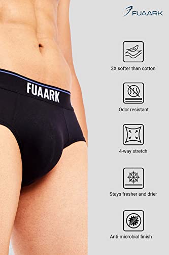 Image of FUAARK Men's Underwear Micro Modal Brief with Stretchy Fabric, Anti-Bacterial and Anti-Roll Waistband