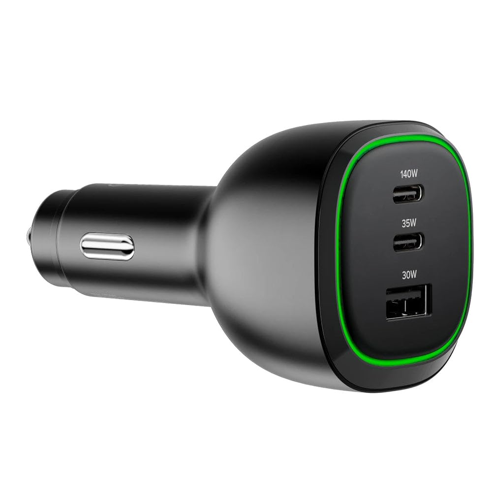 165W Car Charger USB-C USB-A