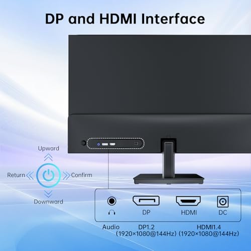 Image of KTC 23.8 Inch Gaming Monitor, FHD@144Hz 120Hz Monitor with IPS Panel, Hardware Anti-Blue Light, 95% DCI-P3, 99% sRGB, ΔE＜2, 300 cd /㎡, 1500:1, Flicker Free and Adaptive Sync for Working and Gaming