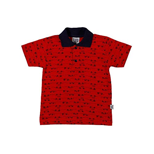 Polo Manga Curta Infantil Para Menino - Vermelho 2
