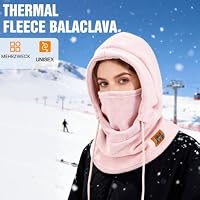 AYPOW Thermo Fleece Sturmhauben Winter, Winddichte Balaclava Gesichtsmaske, Warme Fleecefutter Skimaske Weicht Verstellbare Kapuze Hut Motorrad Fahrrad für Herren Damen Outdoor Skifahren – Ansicht 3
