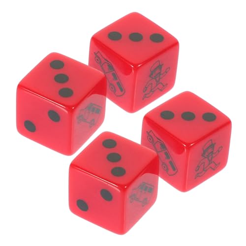 QUMIIRITY 2本セット モノポリーダイス 実用的なサイコロ小道具 創造的なゲームのサイコロ ゲームサイコロ ヤードサイコロ パーティーゲーム用サイコロ 大きなサイコロ プラスチック 赤