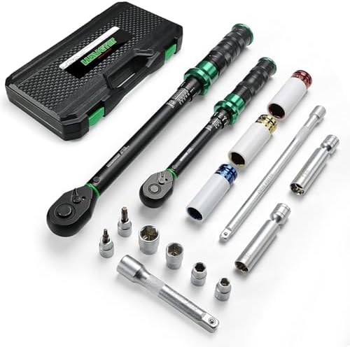 Torque Wrench Set 5-45ft lb(3/8),15-165Ft.lb, with 15PCS Hex Sock...