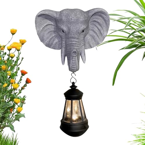 Farol Solar Recargable,Farolillo de Jardín con Figura de Elefante Decorativo | Iluminación Ambiental Decorativa, Luces Estatuas Jardín Regalo Para Mujer Mamá Abuela