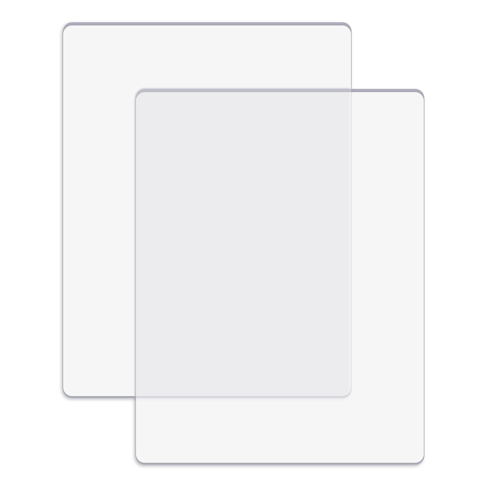 Briartw 1 Pair Standard Cutting Pads for Die Cutting Machine,8 3/4 X 6 1/8 X 1/8 Inch Clear Polycarbonate Plastic Cutting Plates Compatible with All Brands of Chemically Etched Wafer Thin Metal Dies