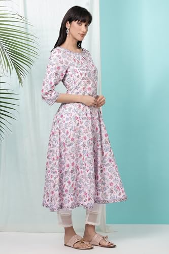 Image of W for Woman Women's Cotton Floral Regular Kurtas
