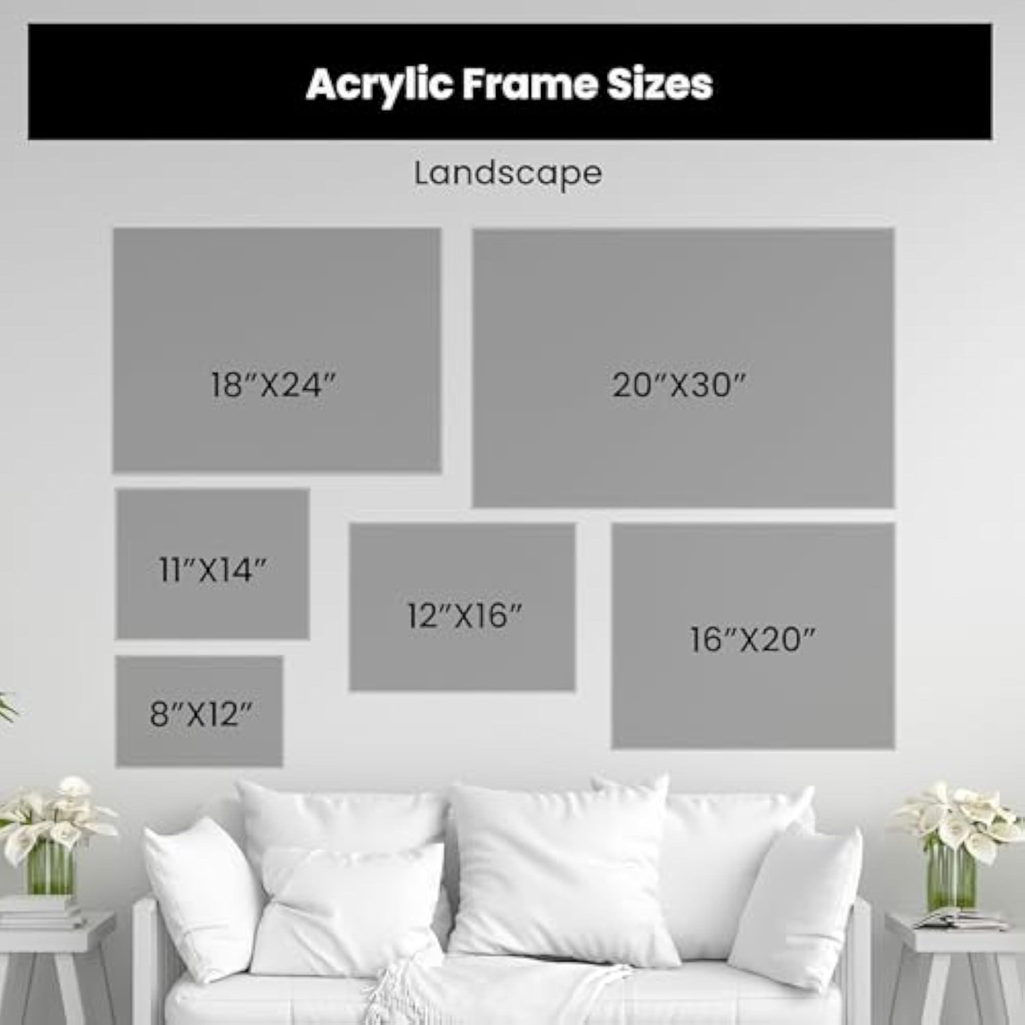 Clear Acrylic Photo Print Wall Mount, Customizable