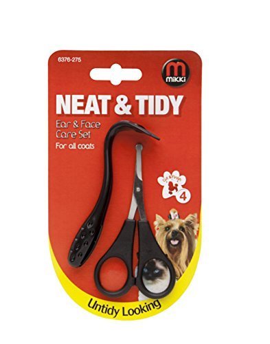 Mikki Ear And Face Care Set For All Coats With Ear And Face Scissors by Mikki