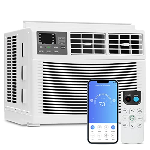 Magshion 8KBTU Window Air Conditioner with APP Control, AC Unit with Remote & Wi-Fi Connected & Timer Function Ideal for Medium Rooms Bedrooms Guest Rooms up to 350 Sq. Ft. Magshion 8KBTU Window Air Conditioner with APP Control, AC Unit with Remote & Wi-Fi Connected & Timer Function Ideal for Medium Rooms Bedrooms Guest Rooms up to 350 Sq. Ft.