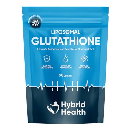 Liposomal Glutathione Reduced 90 Capsules | 2000 MG | Enhanced Absorption Glutathione Supplement | Non-GMO Vegan Natural | UK Based Brand