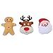 ABOOFAN Lot de 3 jouets à mâcher pour chien avec herbe à chat, bonhomme en pain d'épices et Père Noël