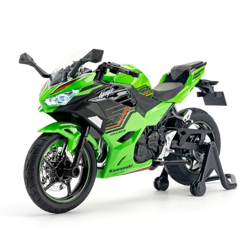 ACMEER 1/12 カワサキ Ninja 400 H2R KX-450F オートバイモデル シミュレーションモデル オフロードマウンテンバイク 合金 装飾品 おもちゃ 誕生日 記念日 子供の日のギフト 新年ギフト お年玉 (C/グリーン)