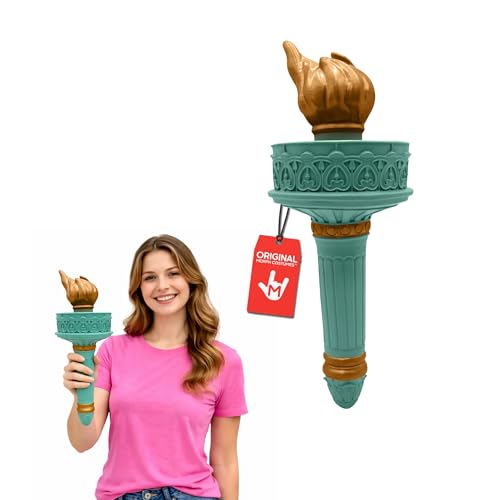 Morph Statue of Liberty Torch Costume Prop Accessory Adult Deluxe Lady Liberty Torches Cosplay for Halloween Costume Parties Parades Accessory Decorative Torch