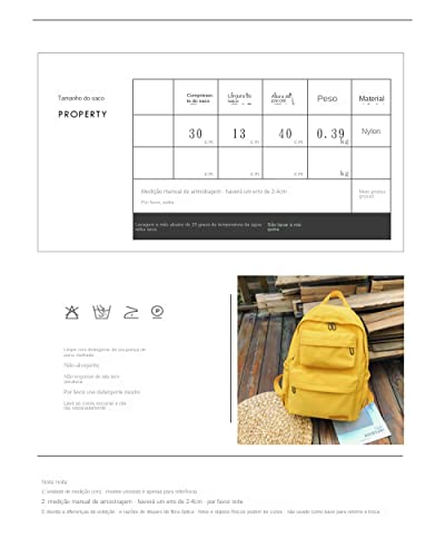 B17 Mochila Impermeável Feminina Escolar Fashion Resistente (Preto)