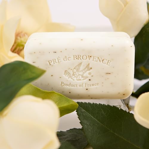 Image of Pre de Provence Artisanal Soap Bar, Natural French Skincare, Enriched with Organic Shea Butter, Quad Milled for Rich, Smooth & Moisturizing Lather, White Gardenia, 5.3 Ounce