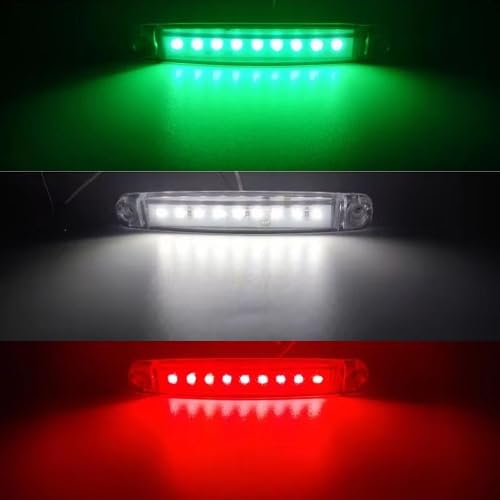 Generico LUCI LED INGOMBRO 9 LED 12/24 PER CAMION CAMPER RIMORCHIO VOLTIMETRO E CICALINO (BANDIERA ITALIANA LED)