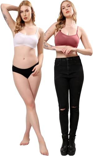 Image of London Hills Women's Cotton Sports Bra for Women Solid Bra Wireless & Non Padded Full Coverage Soft Hold Straps Super Combed Cotton Elastane Stretch Full Coverage Slip-On Active Bra