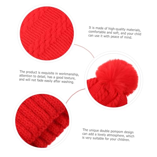 1Set Adorable Knitted Beanie and Scarf Warm Neck for Boys for Winter Activities Safe and Comfortable Material Design4