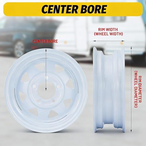 GarveeTech 2PCS 4.80-8 480-8 4.80 x 8 with 4 Lug Trailer Tire, Max Load 760 LBS 90PSI, Center Bore 2.85", 2 Pack 4.80 8 Tires with 4 Lug on 4 inch, Muti Function Lawn Mower & Tractor Turf & Boat Tire — view 2