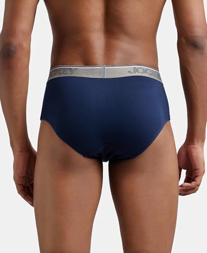 Image of Jockey 8037 Men Super Combed Cotton Solid Brief with Ultrasoft Waistband (Pack of 3)