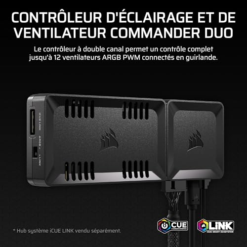 CORSAIR Commander Duo Lighting and Fan Controller ARGB and iCUE LINK Hybrid - vue 3