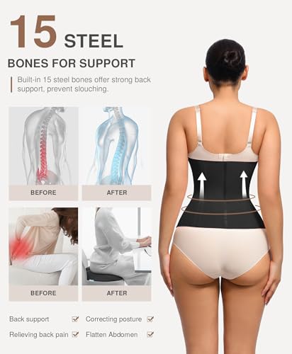 Image of Lover-Beauty Waist Trainer for Women Corset Shapewear Tummy Control Workout Waist Cincher Body Shaper Girdle
