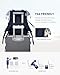 LOVEVOOK Laptop Backpack for Women, 15.6 Inch Work Laptop Bag with USB Port, Fashion Teacher Nurse Backpack Purse, Waterproof Travel Computer Backpack with Organizer Bag, 2PCS, Grey Blue-Ink Blue
