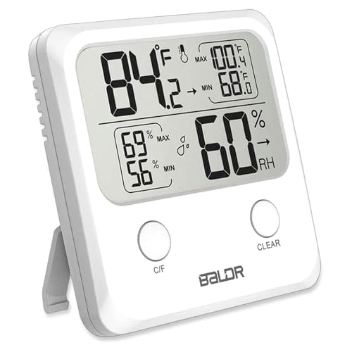 BALDR Digital Humidity Sensor & Thermometer - Indoor Room Monitor, Wireless Temperature & Humidity Gauge